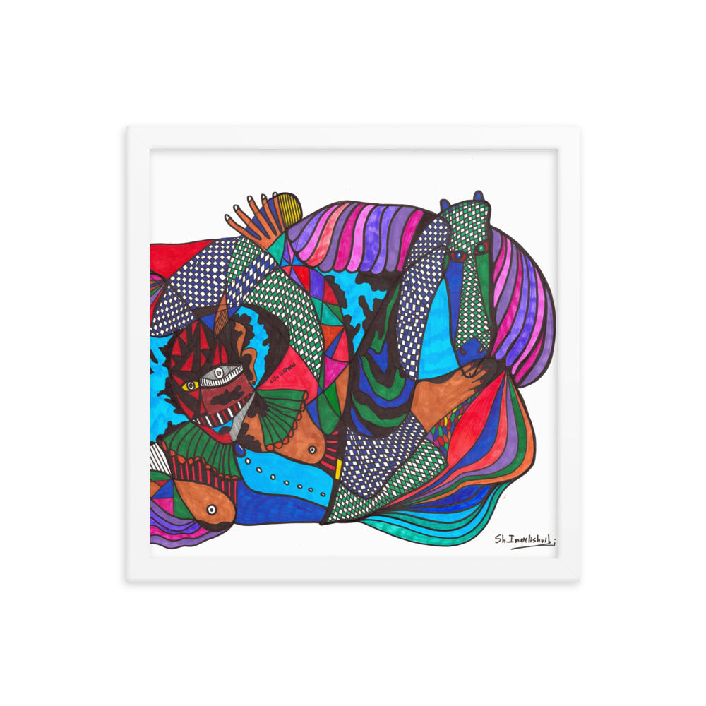 Circus, 2023, mixed media on framed paper print