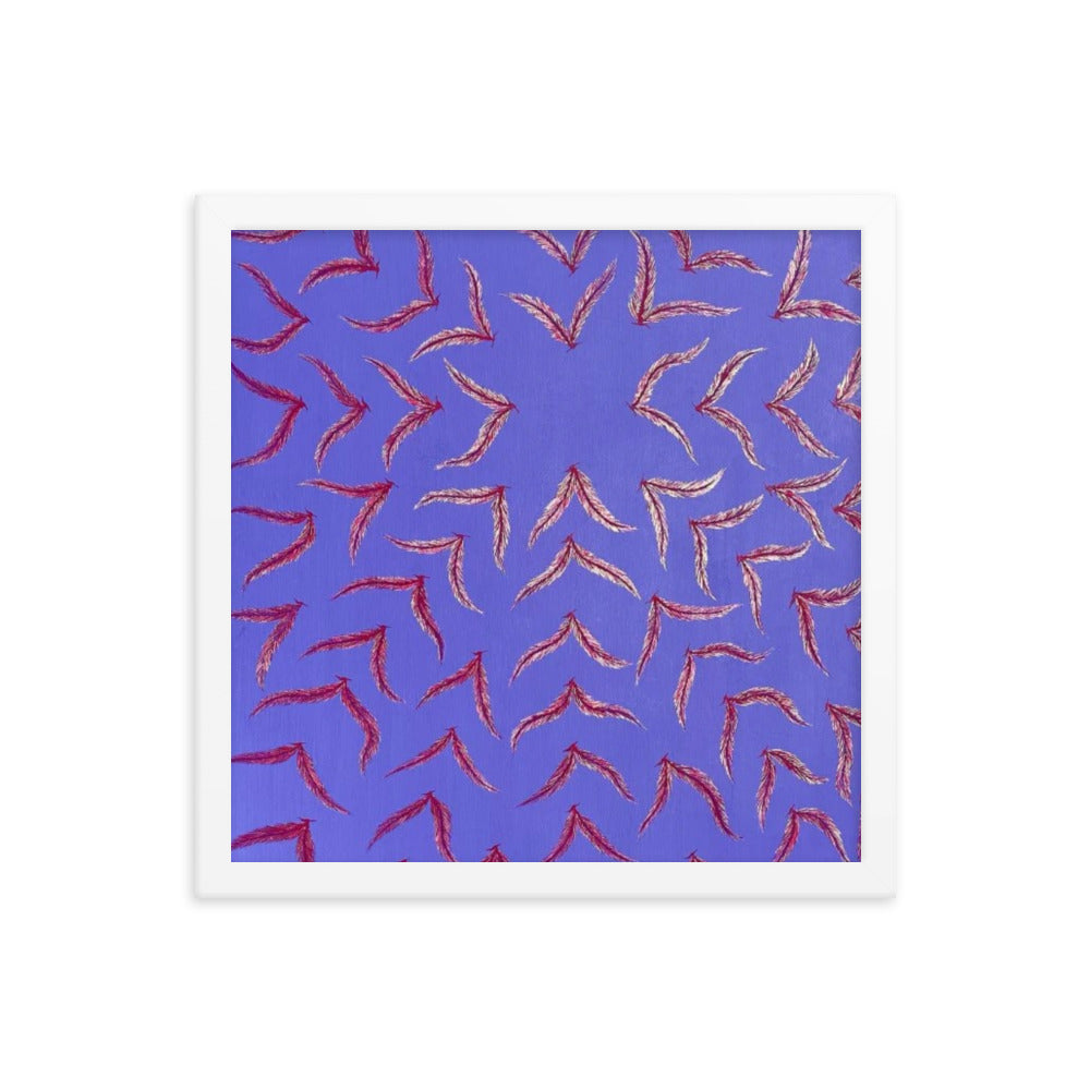 Expanding, 2023, gouache on framed paper print