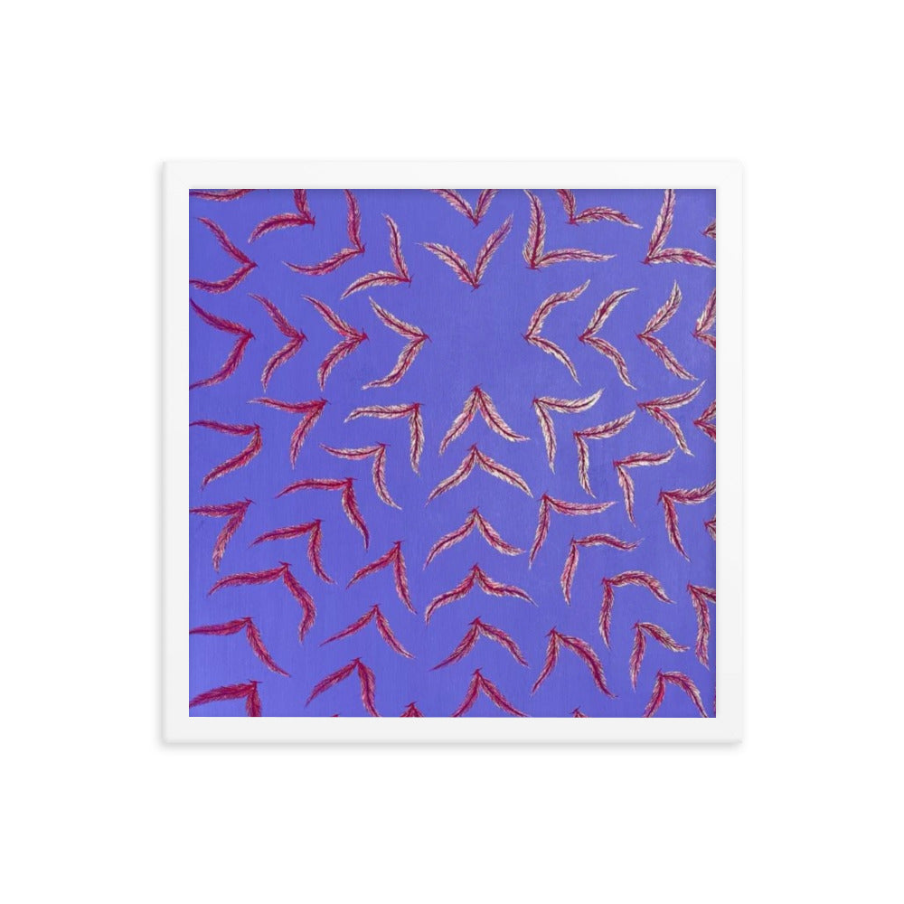 Expanding, 2023, gouache on framed paper print