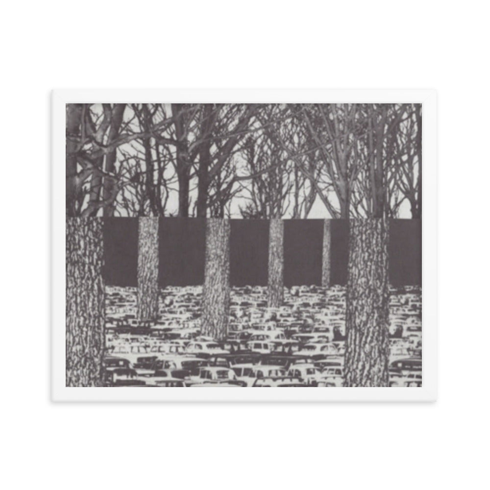 Carbon Footprint, 2023, analog assemblage on framed paper print