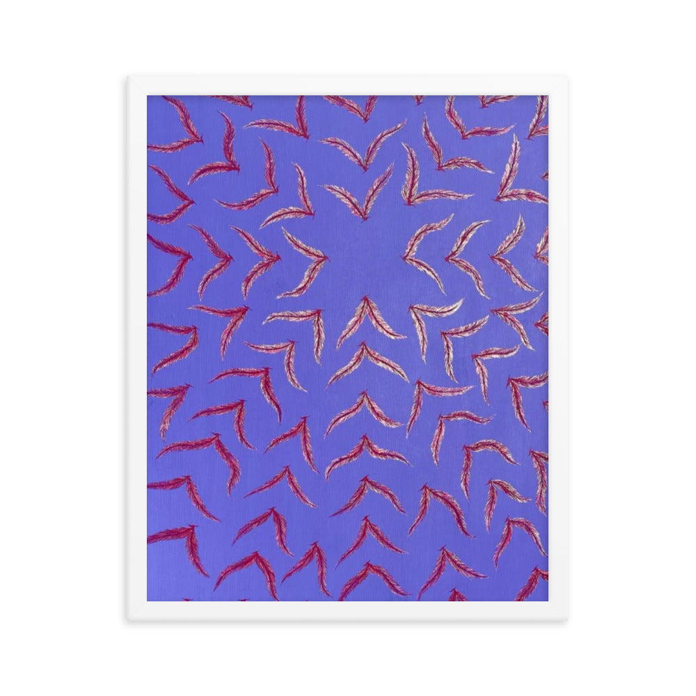 Expanding, 2023, gouache on framed paper print