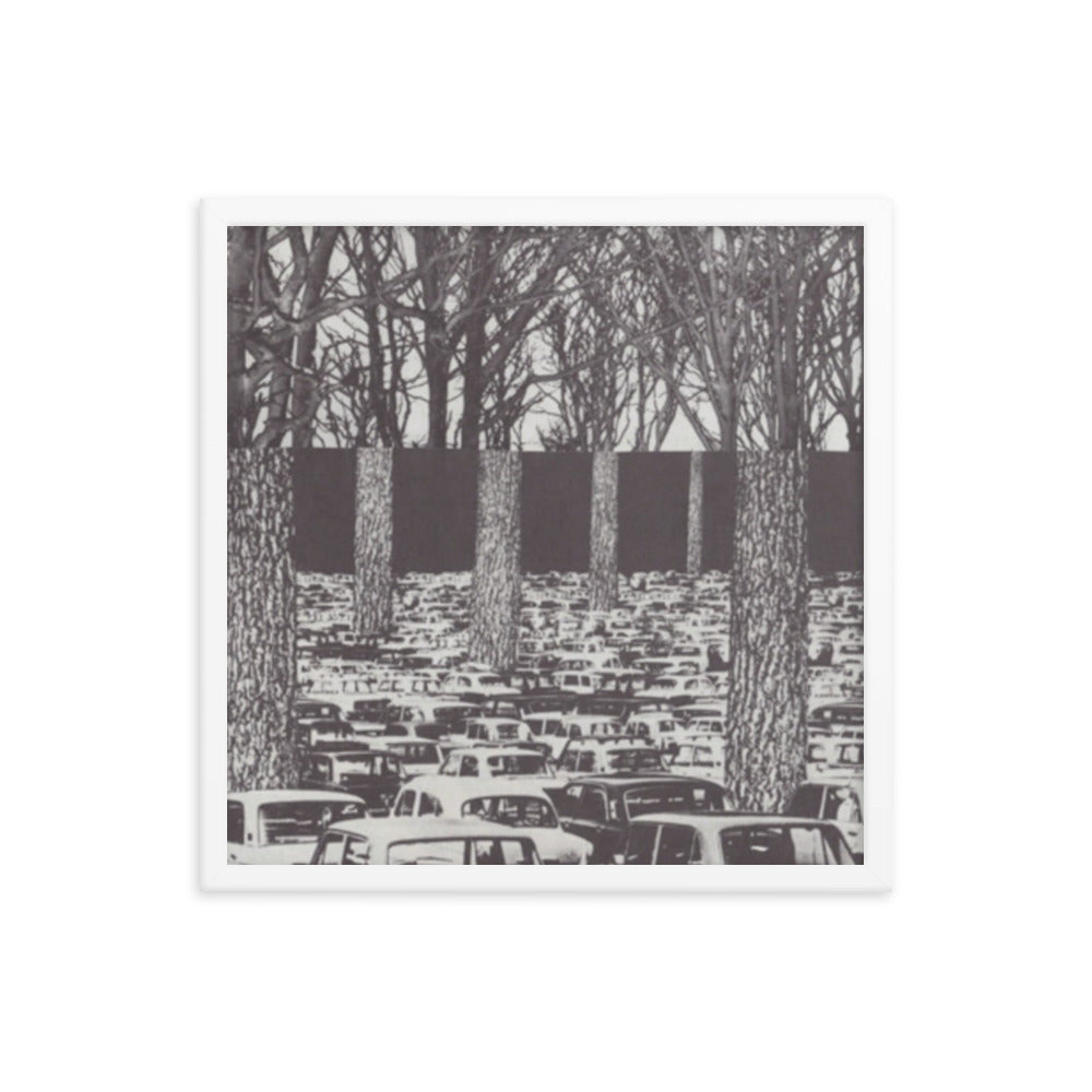 Carbon Footprint, 2023, analog assemblage on framed paper print