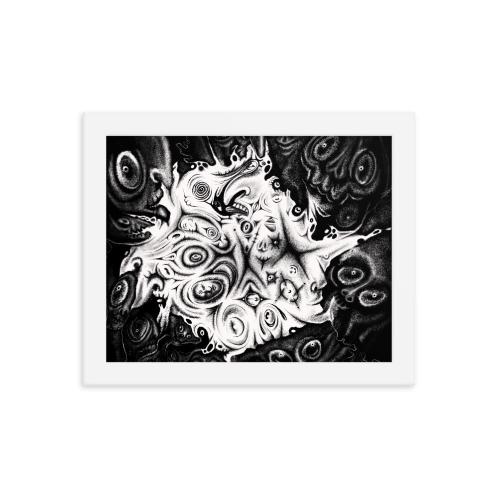 Homonculus, 2023, digital illustration on framed paper print