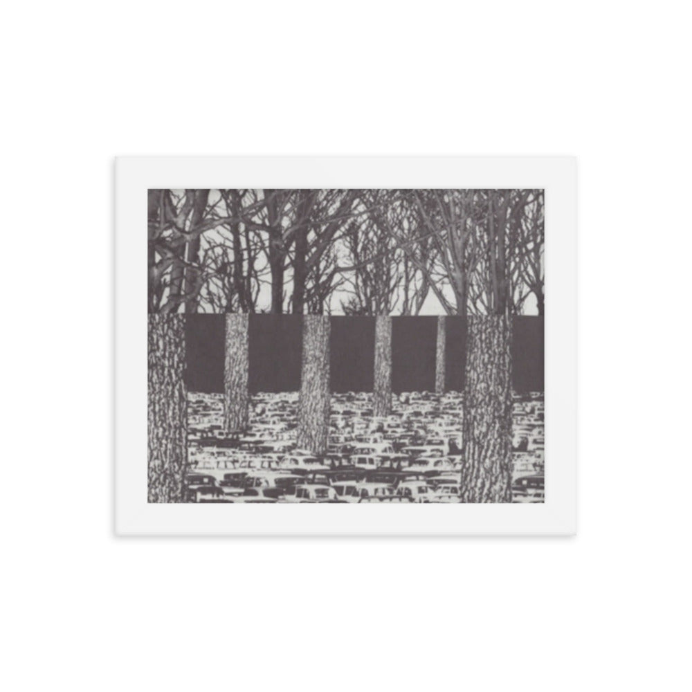 Carbon Footprint, 2023, analog assemblage on framed paper print