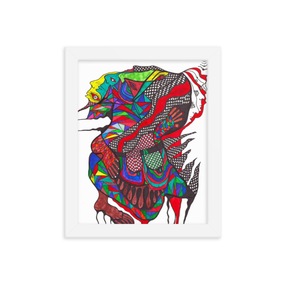 Dreams, 2023, mixed media on framed paper print