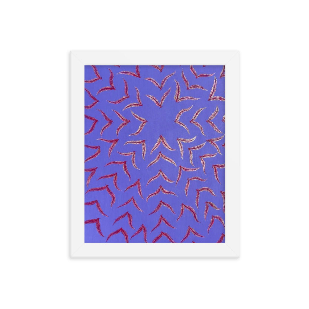Expanding, 2023, gouache on framed paper print