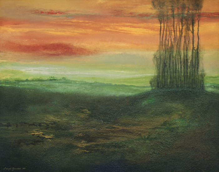 Eternally Remote, 2019, mixed media on canvas, 48 x 60 in. / 121.92 x 152.4 cm.