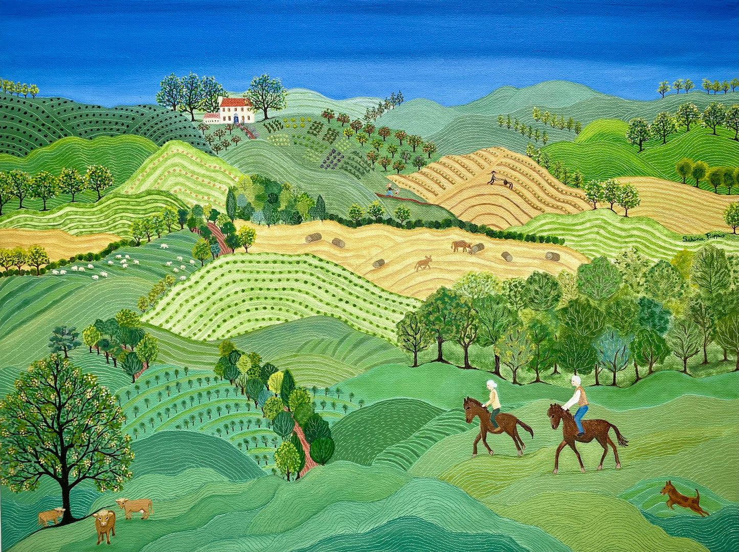Fields of Gold, 2024, oil on canvas, 18 x 24 in. / 45.72 x 60.96 cm.