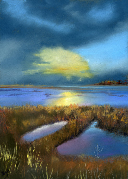 Final Light, 2023, pastel, 19 x 12 in. / 48.26 x 30.48 cm.