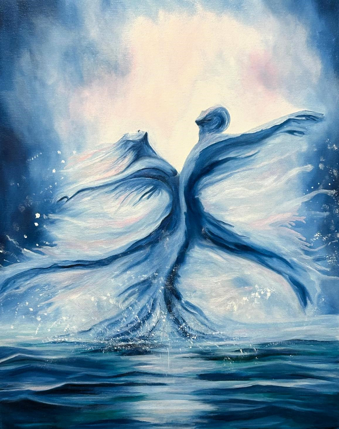Tidal Embrace, 2024, oil, 16 x 20 in. / 40.64 x 50.8 cm.