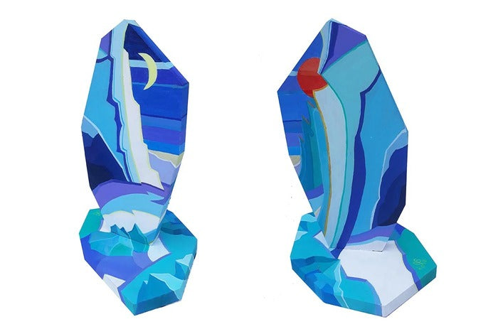 Glacier by Day Glacier by Night, 2018, acrylic on MDF, 11.8 x 7.87 in. / 30 x 20 cm.