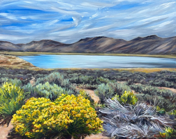 Golden Alchemy, 2023, acrylic on canvas, 24 x 30 in. / 60.96 x 76.2 cm.