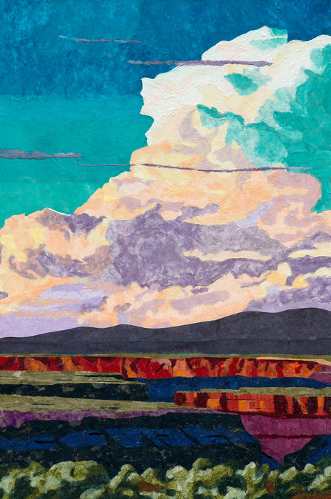 Gorgeous, 2022, paper on canvas, 36 x 24 in. / 91.44 x 60.96 cm.