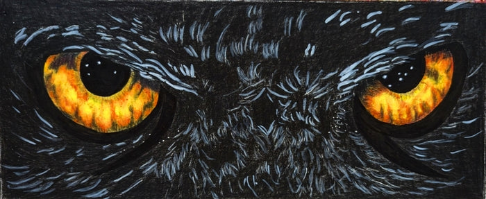 Halloween, 2023, mixed media, 5 x 12 in. / 12.7 x 30.48 cm.