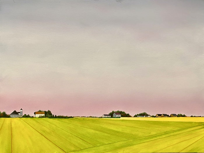 Hampton Fields, 2022, oil on panel, 18 x 24 in. / 45.72 x 60.96 cm.