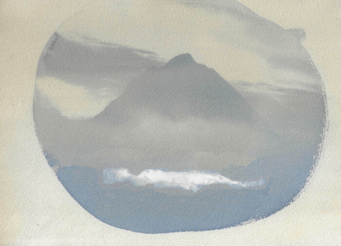 The Heart of Volcano, 2023, photography-anthotype, 8.26 x 11.69 in. / 21 x 29.7 cm.