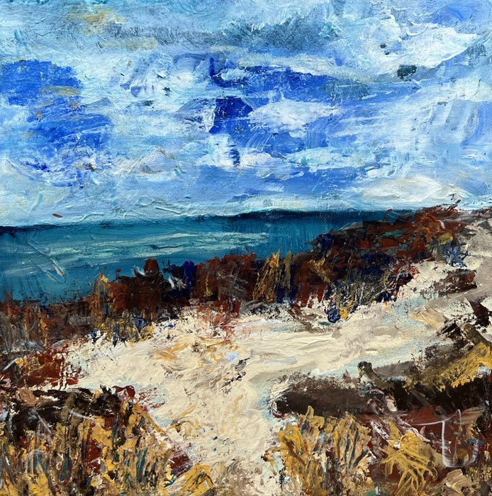 Hidden Path, 2023, acrylic on canvas, 16 x 16 in. / 40.64 x 40.64 cm.