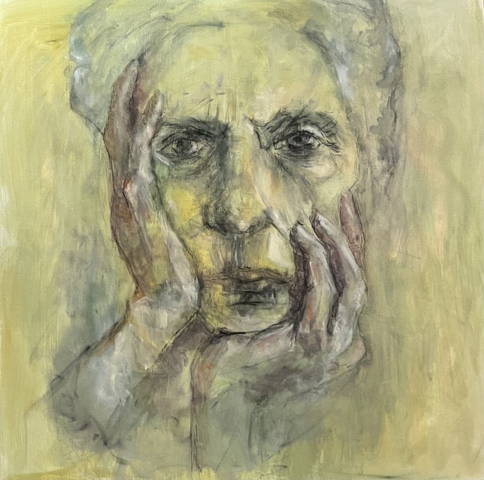 Hmmm, 2023, oil, 36 x 36 in. / 91.44 x 91.44 cm.