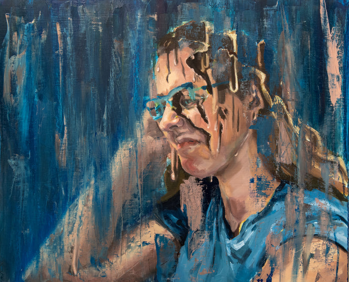 In a Moments Notice, 2022, oil on panel, 21 x 17 in. / 53.34 x 43.18 cm.