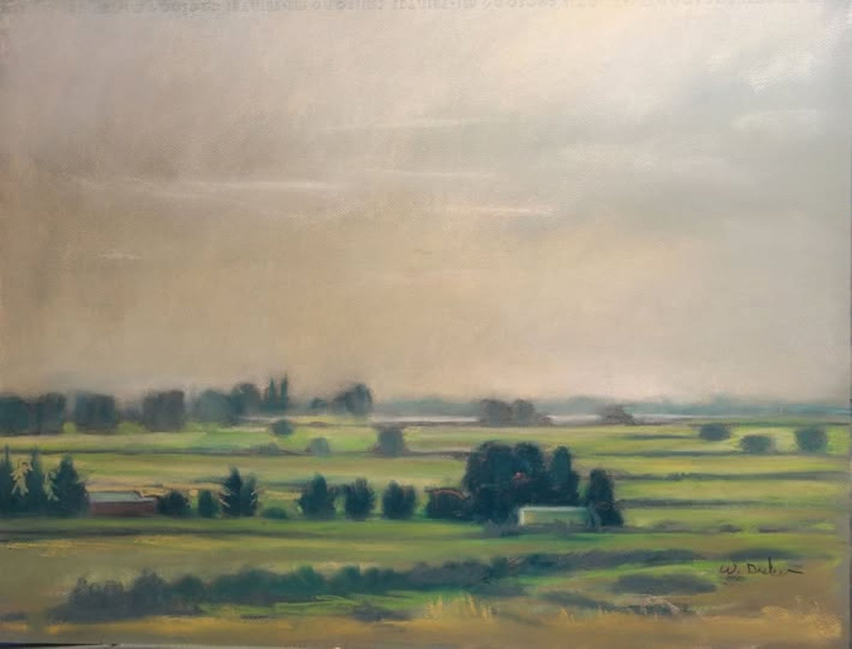 Iowa Skies, 2026, chalk pastel, 19 x 25 in. / 48.26 x 63.5 cm.