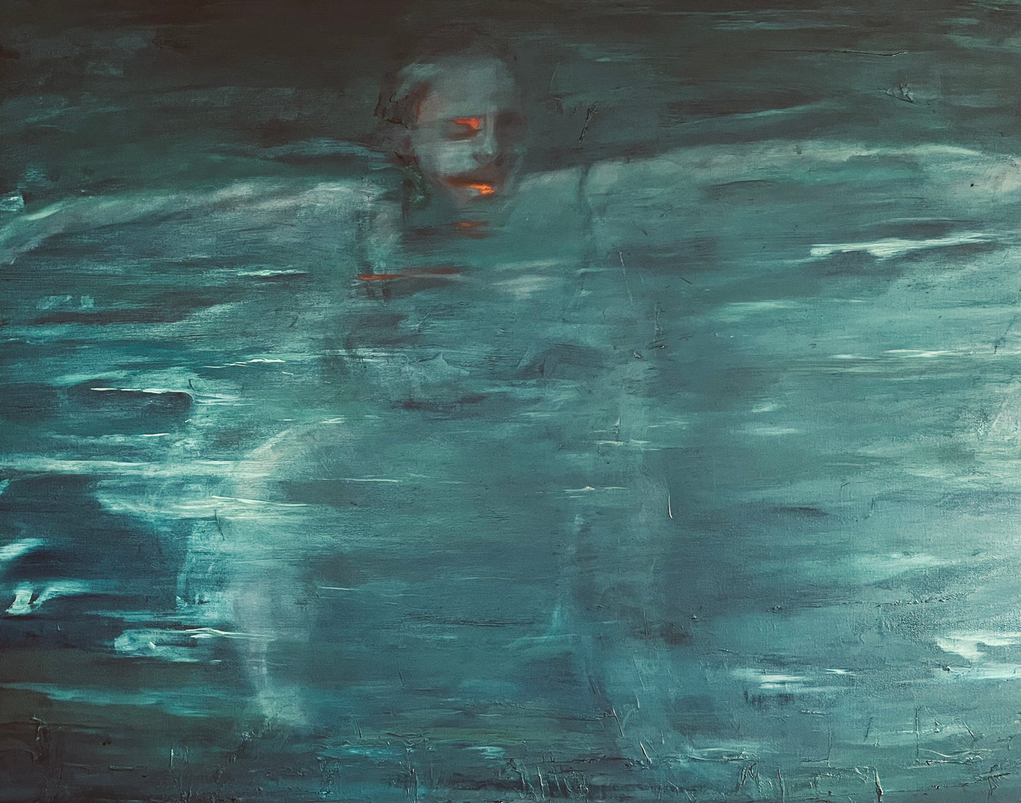 Momentary Reflection, 2023, oil on canvas, 36 x 48 in. / 91.44 x 121.92 cm.