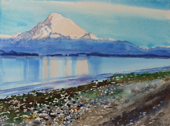 Low Tide at Dungeness, 2020, watercolor on paper, 11 x 15 in. / 27.94 x 38.1 cm.