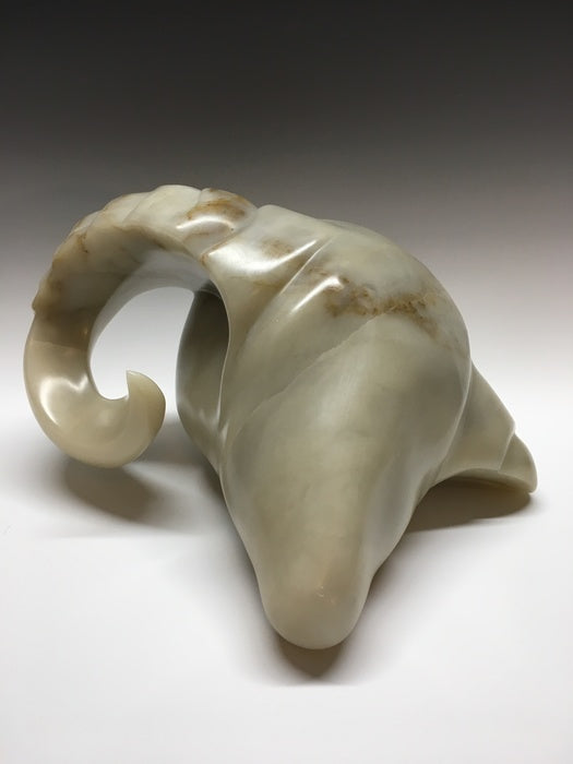 Majestic, 2018, soapstone, 11 x 13 x 12 in. / 27.94 x 33.02 x 30.48 cm.