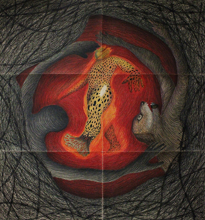 Man Carries Within Himself The Enemy of Man, 2021, drawing, 90 x 84 in. / 228.6 x 213.36 cm.
