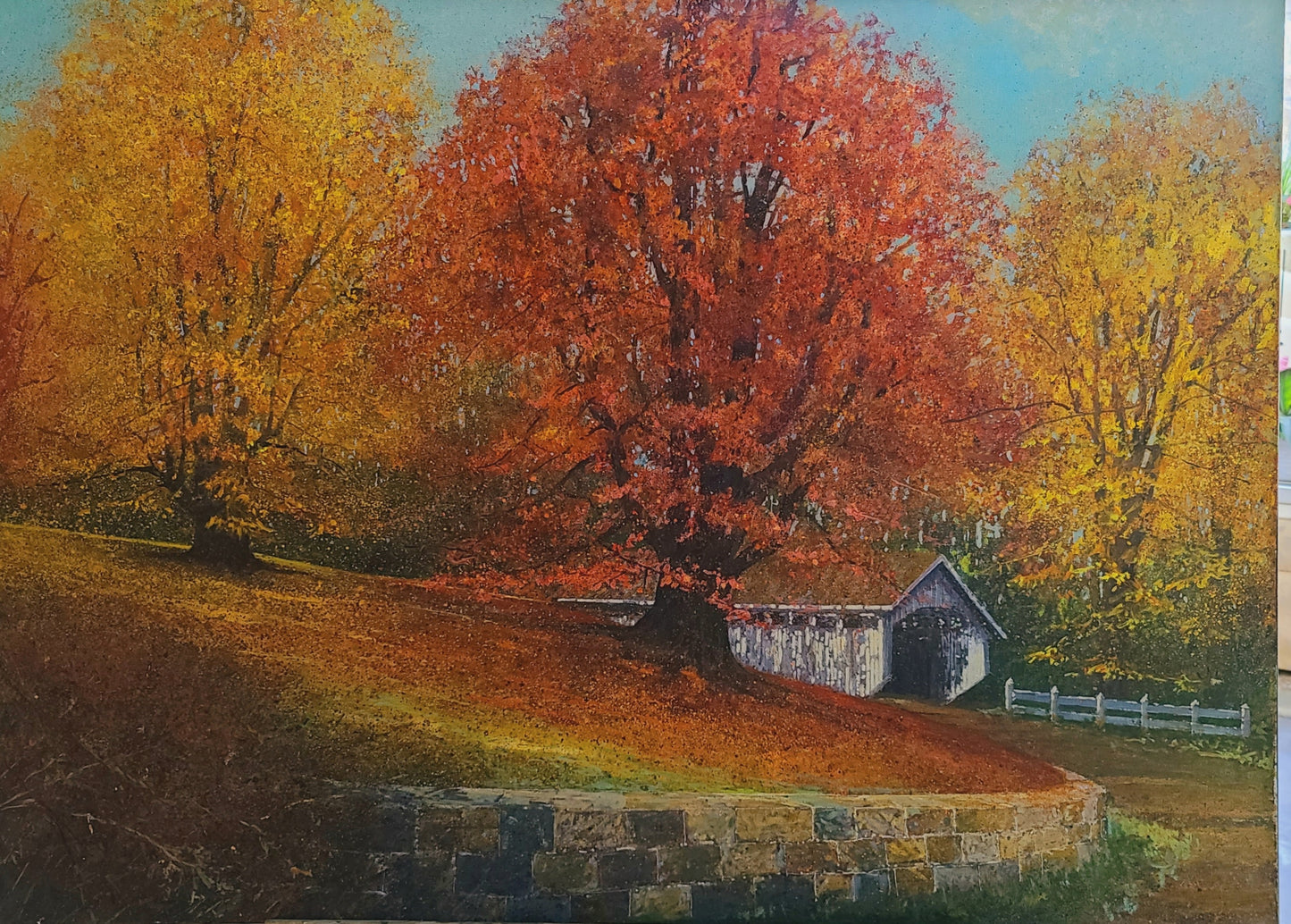 Massie Creek Bridge, 2023, oil on canvas, 30 x 40 in. / 76.2 x 101.6 cm.