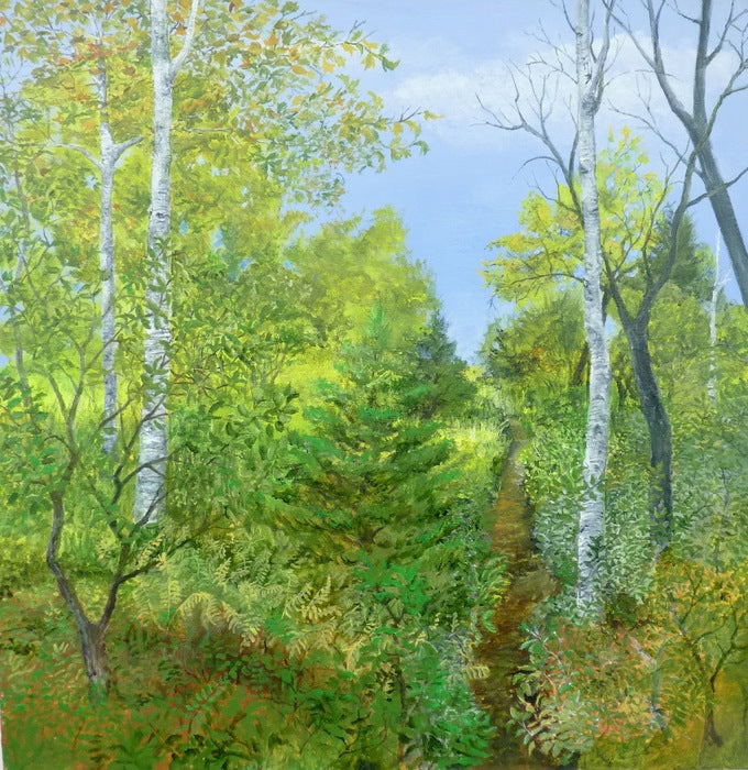 Meadow Trail, 2023, acrylic on canvas, 20 x 24 in. / 50.8 x 60.96 cm.