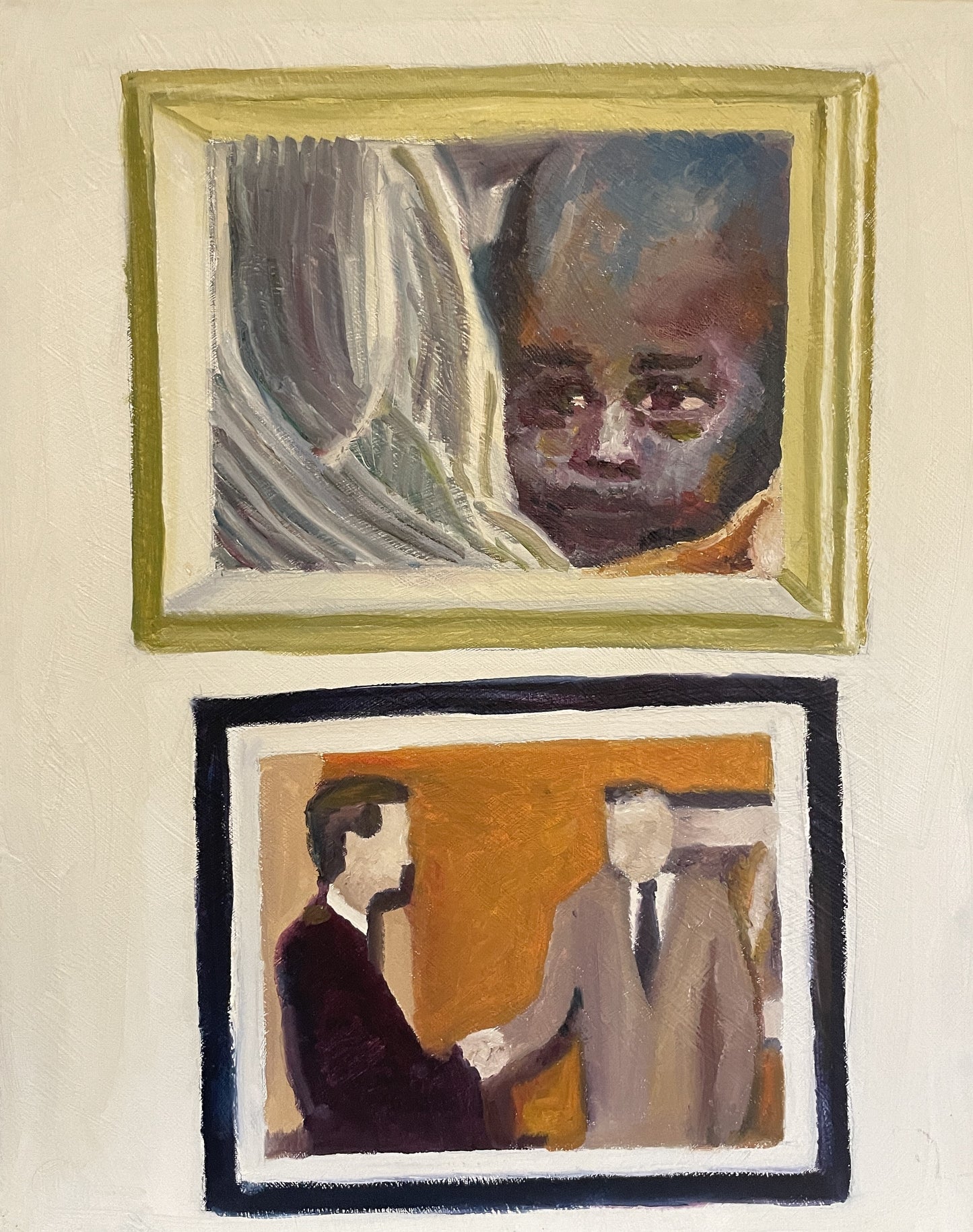 Metawalldecor, 2023, oil on canvas, 20 x 16 in. / 50.8 x 40.64 cm.