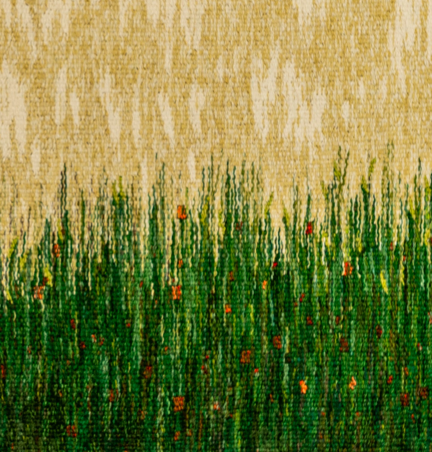 Morning Glory, 2024, tapestry, 27.75 x 77.75 in. / 70.4 x 197.4 cm.