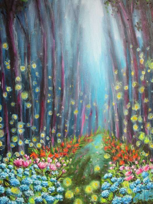 Mysterious Forest, 2022, oil on canvas, 24 x 18 in. / 60.96 x 45.72 cm.