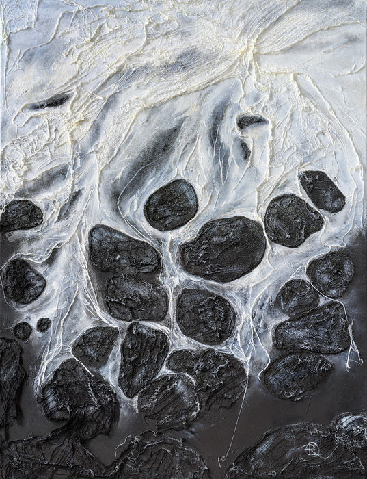 Navigation, 2022, mixed media, 30 x 40 in. / 76.2 x 101.6 cm.