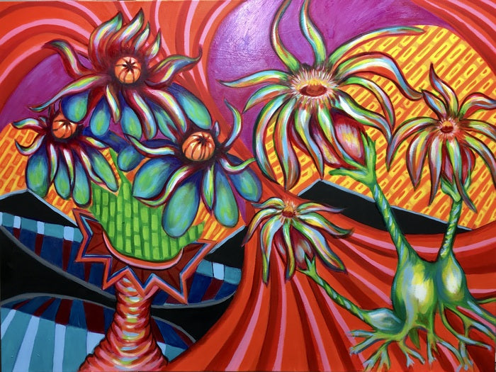 Not So Still Life, 2022, oil on canvas, 30 x 40 in. / 76.2 x 101.6 cm.