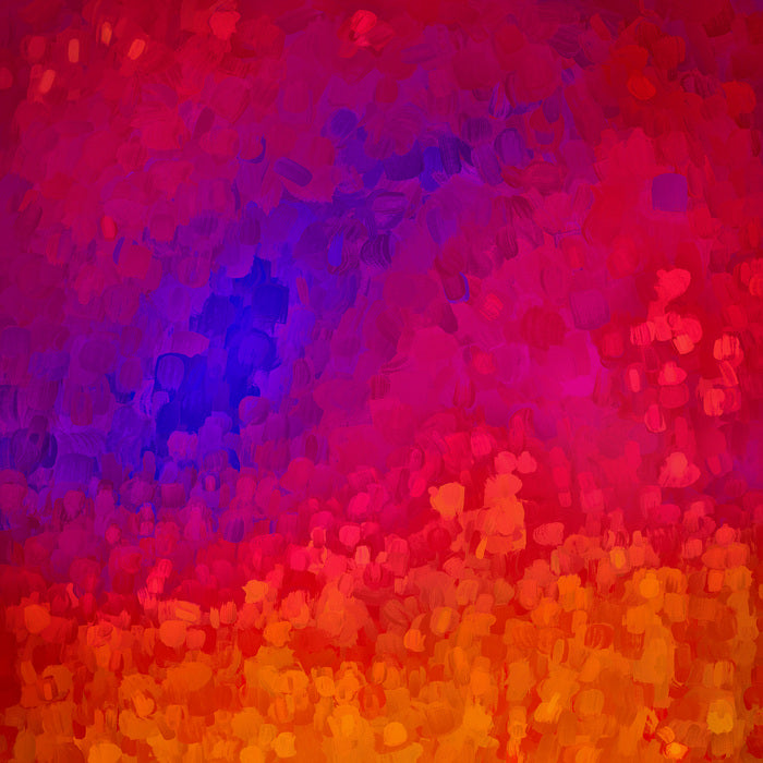 On Edge, 2024, mixed media, 16 x 16 in. / 40.64 x 40.64 cm.