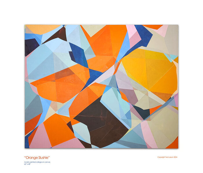 Orange Slushie, 2023, acrylic on canvas, 48 x 60 in. / 121.92 x 152.4 cm.