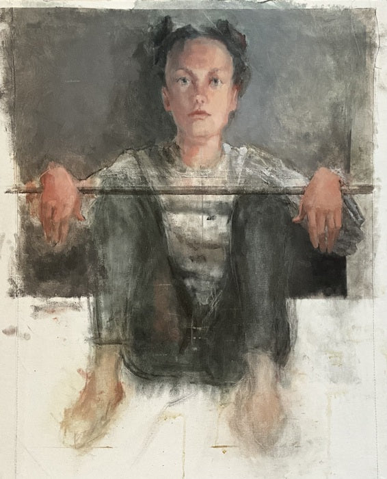 Pilates Instructor, 2023, oil, 24 x 18 in. / 60.96 x 45.72 cm.