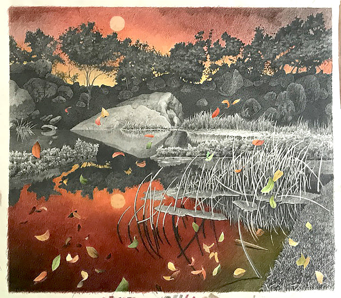 Red-Demsion, 2019, colored pencil, 30 x 36 in. / 91.44 x 76.2 cm.