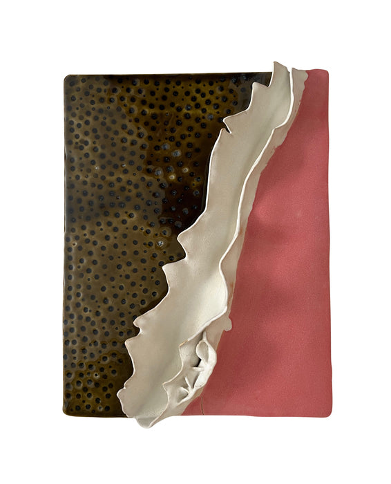 Ridge, 2023, stoneware, 16 x 13 in. / 40.64 x 33.02 cm.