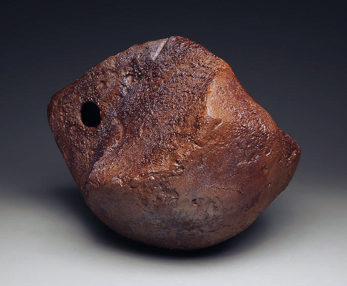 Rock Vase #2, 2021, ceramic, 8 x 10 x 7 in. / 20.32 x 25.4 x 17.78 cm.