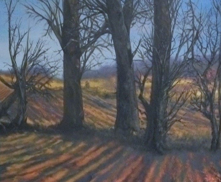 Sentinels, 2022, oil, 24 x 22 in. / 60.96 x 55.88 cm.