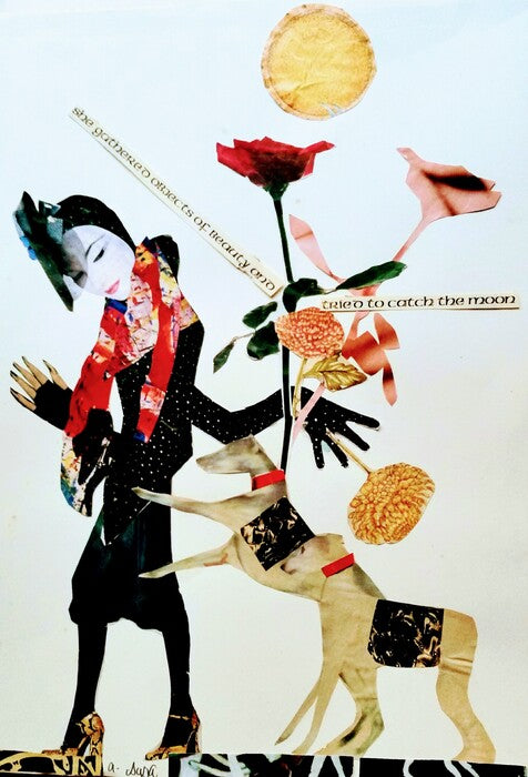 She Gathered Objects of Beauty, 2021, paper, 17 x 12 in. / 43.18 x 30.48 cm.