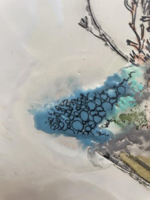 Space Garden, 2023, mixed media, 12 x 12 in. / 30.48 x 30.48 cm.