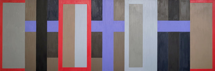 Strangely Dim, 2023, oil on canvas, 26 x 78 in. / 66.04 x 198.12 cm.