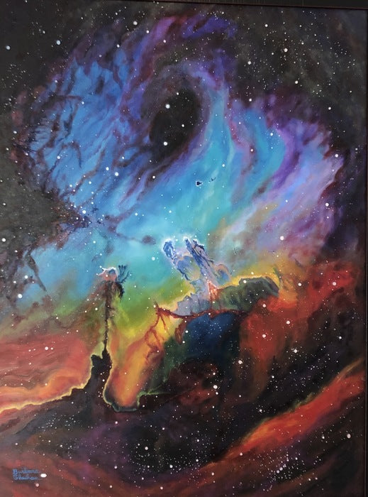 The Eagle Nebula, 2017, oil on canvas, 52 x 40 in. / 132.08 x 101.6 cm.