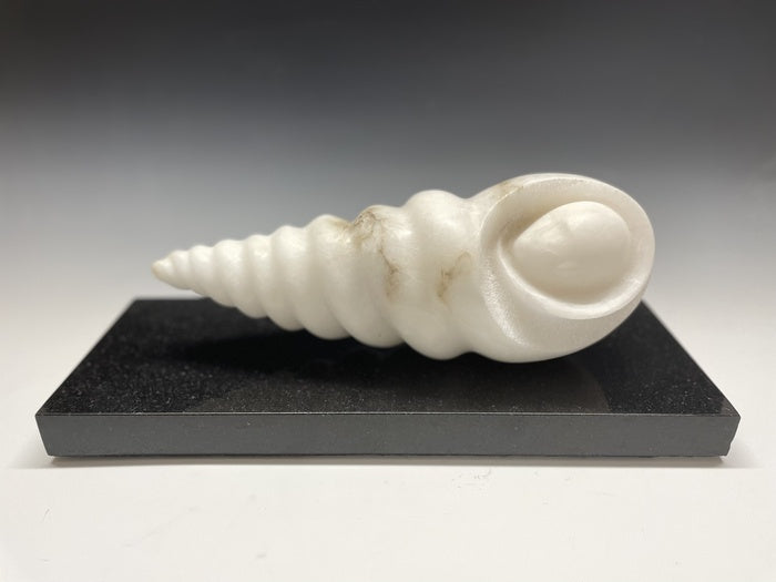 The Future, 2021, Italian alabaster, 7 x 12 x 6 in. / 17.78 x 30.48 x 15.24 cm.