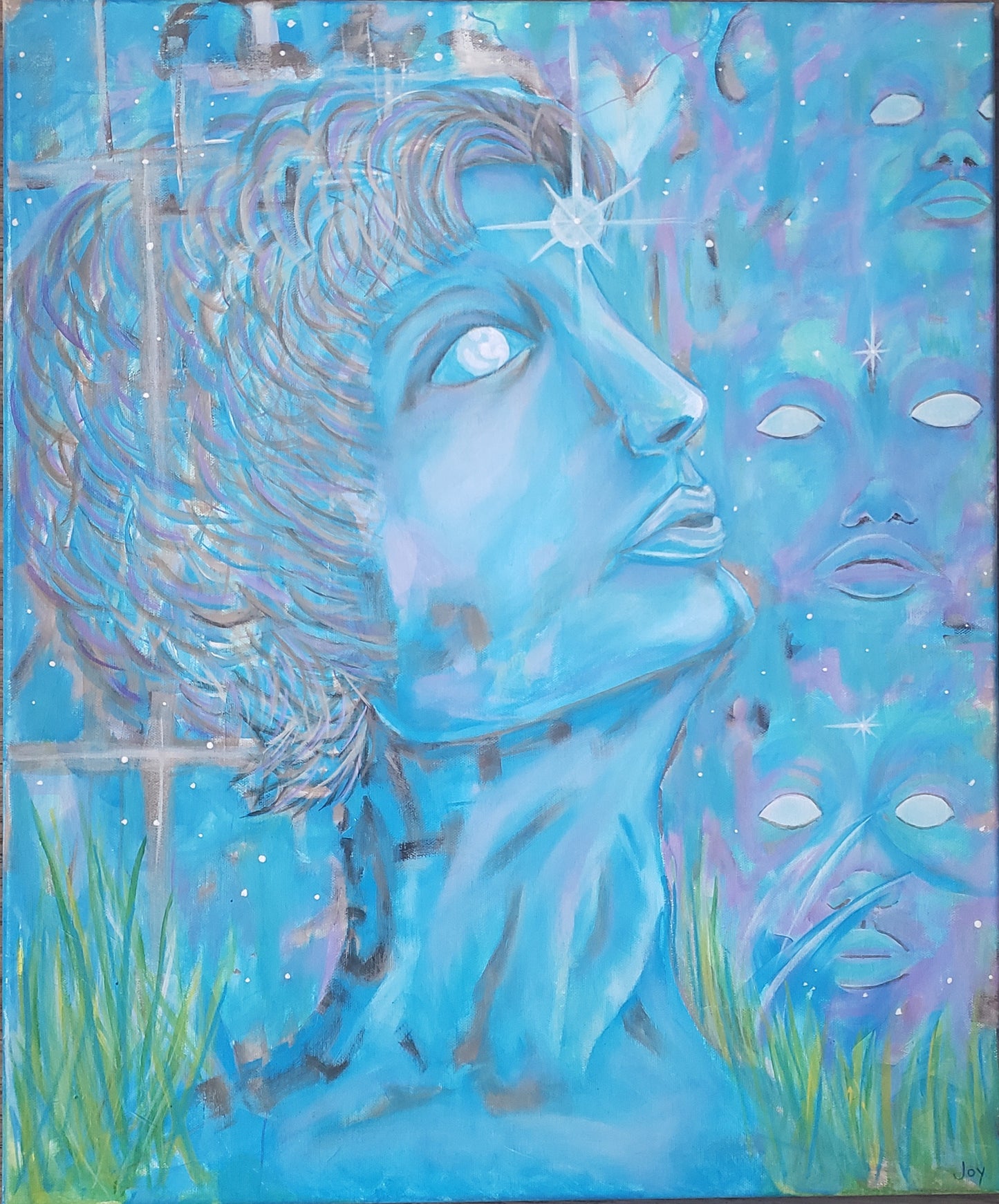 The Medium, 2024, acrylic, 20 x 24 in. / 50.8 x 60.96 cm.