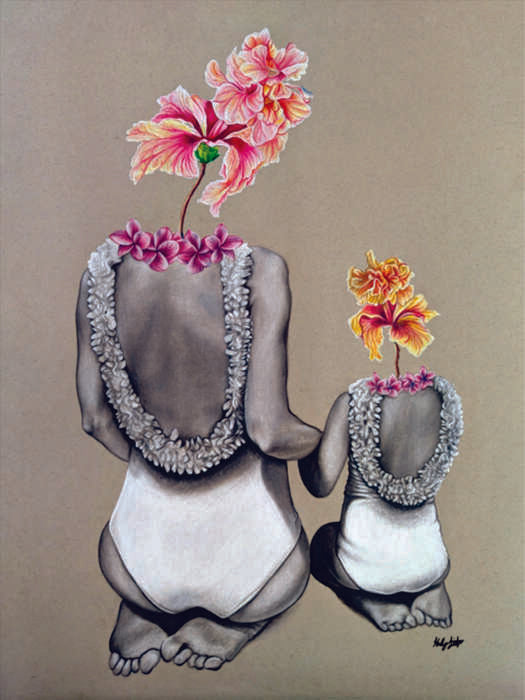 Unconditional, 2023, charcoal and colored pencil, 18 x 24 in. / 45.72 x 60.96 cm.