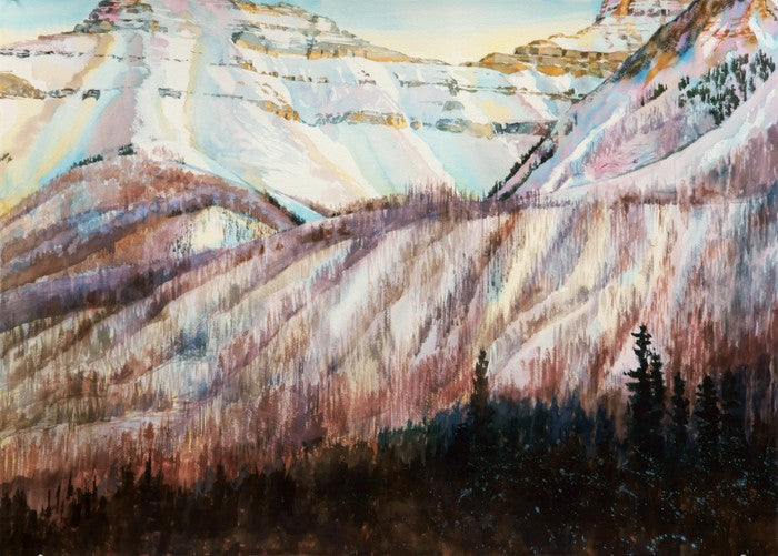 Vermillion Pass Burn, 2011, watercolor on paper, 30 x 42 in. / 76.2 x 106.68 cm.